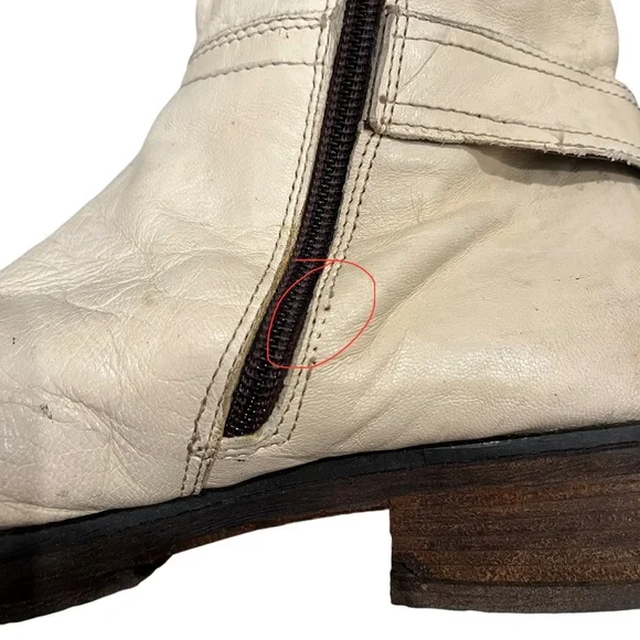 Manas Tall Fold-Down Faux Fur Lined Leather Boots, Sz 38 - Picture 13 of 16